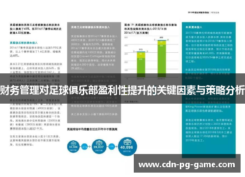 财务管理对足球俱乐部盈利性提升的关键因素与策略分析 财务管理对足球俱乐部盈利性提升的关键因素与策略分析